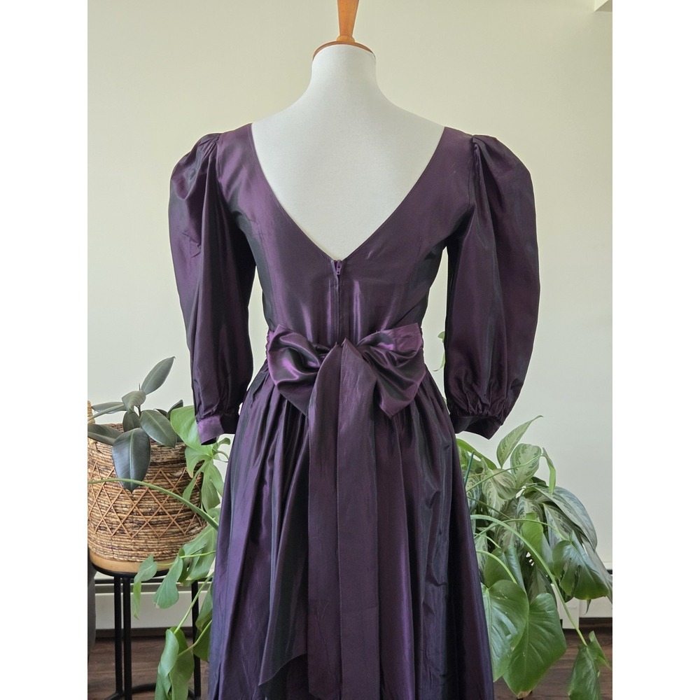 RARE Laura Ashley Victorian Style Puff Sleeves Maxi Dress Women's US 10 UK 12 - Picture 6 of 16